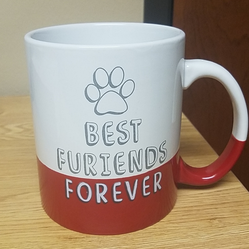 "Best Furiends Forever" large dog mug